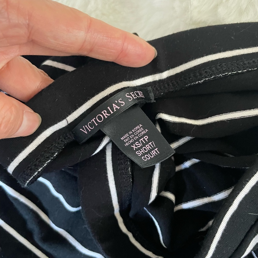 Victoria's Secret Black and White Strapless Dress